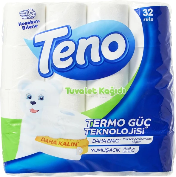 Teno 2 Katlı Ultra Tuvalet Kağıdı 32'li - 1