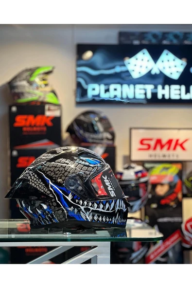 SMK Stellar Taotei (ECE-22.06) Mavi Kapalı Kask - 3