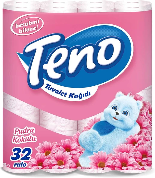 Teno Parfümlü Tuvalet Kağıdı, 32'li, % 100 Saf Selüloz, 1 Paket ( 1 x 32 Adet) ürün görseli