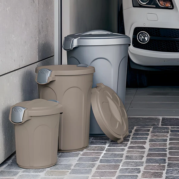 Stefanplast Speedy Yuvarlak Mama Saklama Kabı Gri 8Lt - 2