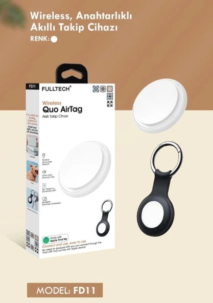 WİRELESS , ANAHTARLIKLI AKILLI TAKİP CİHAZI ( QUO AİRTAG ) ürün görseli