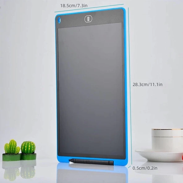 T12 Mavi Writing Tablet Lcd 12 Inç Dijital Kalemli Çizim Yazı Tahtası - 4