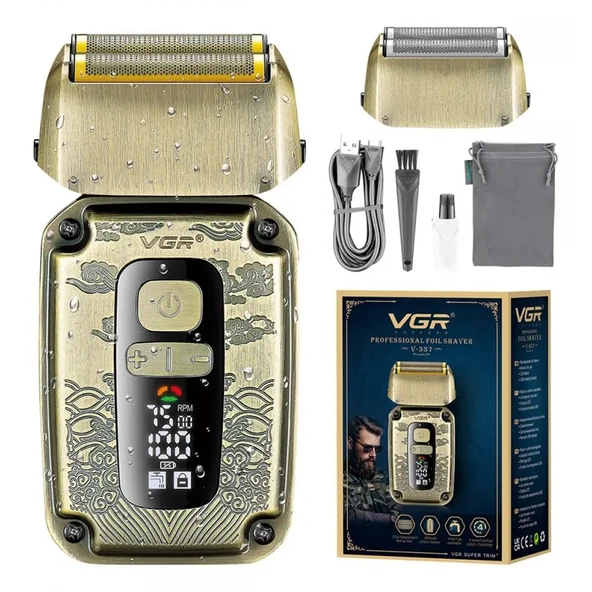 VGR V-337 Elektrikli Tıraş Makinesi Düzeltici Metal 7500 Rpm IPX6 ürün görseli 1