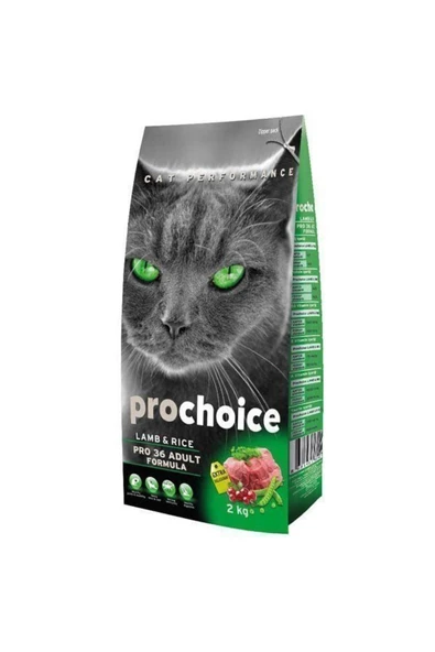 ProChoice Pro 36 Kuzulu ve Pirinçli Düşük Tahıllı Yetişkin Kedi Maması 2kg - Resim 4