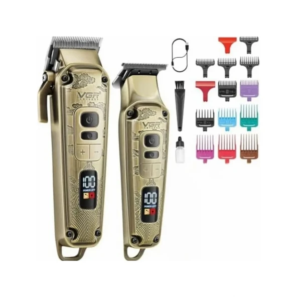 VGR Orijinal Vgr V-643 Profesyonel Saç Düzeltici Erkekler Için Set Elektrikli Yıkanabilir Sakal Saç Kesme Şarj Edilebilir Kesimi Makinesi ürün görseli 1