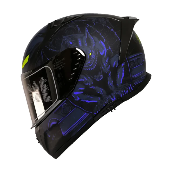 MTS M-201 SNAKE FULL FACE KASK MISION BLUE - 2