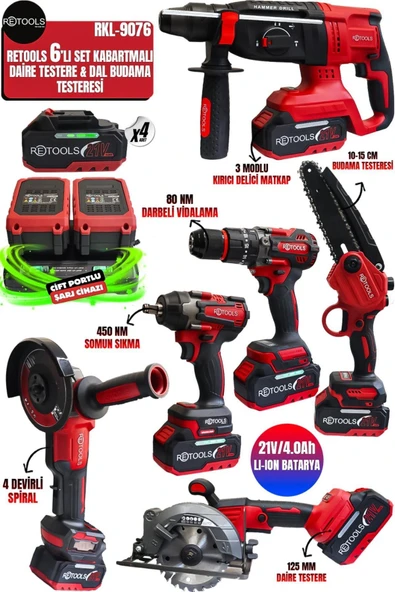 PRO SERİ 6’LI SET DAİRE TESTERE VE DAL BUDAMA