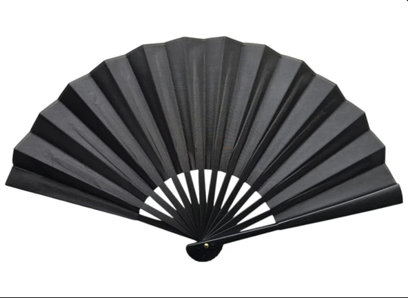 Plastik Kumaş Yelpaze 12'li Siyah