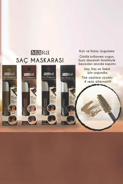 Mara Hair Mascara - Dark Brown*48 - Resim 4