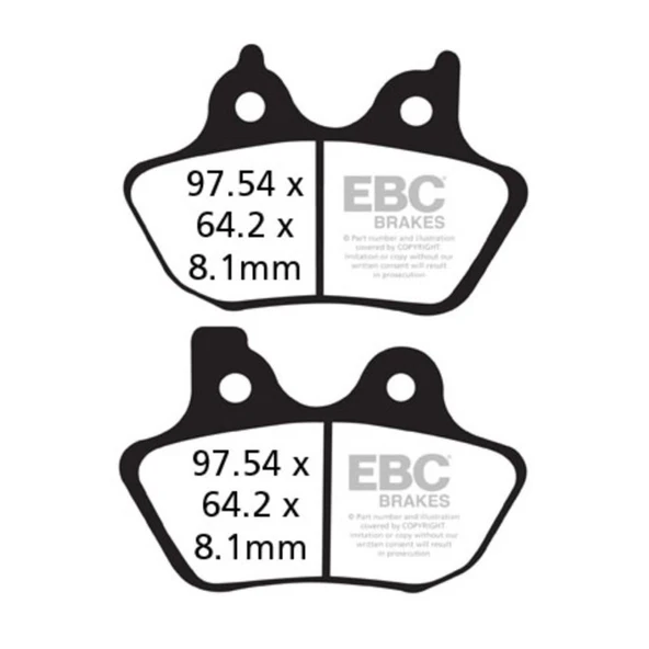 EBC FA400HH HARLEY DAVIDSON 03-11 ÖN ARKA SINTER FREN BALATASI ürün görseli 1