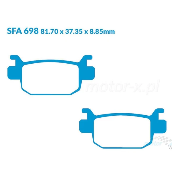 EBC FA698HH BENELLI TRK502 18-20 SINTER ARKA FREN BALATASI ürün görseli 1