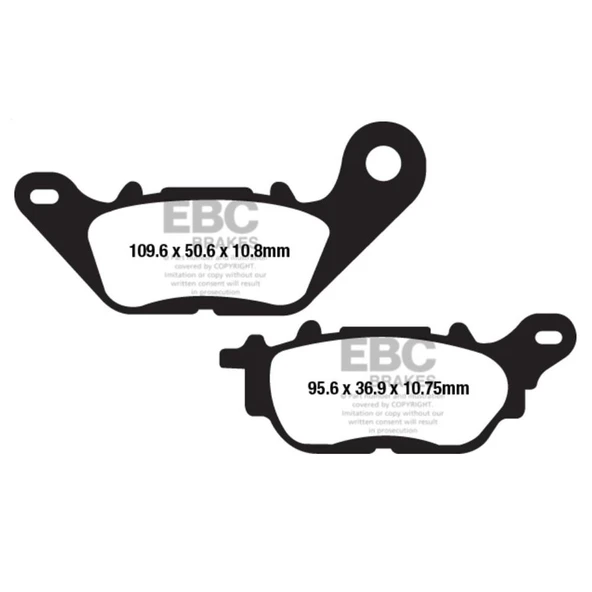 EBC FA662 YAMAHA MT25 / R25 15-21 ARKA FREN BALATASI ürün görseli 1
