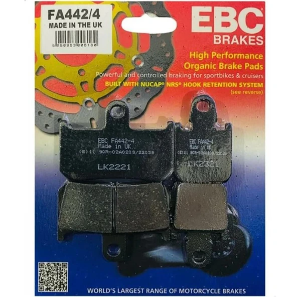EBC FA442/4 YAMAHA YZF-R1 , MT01 (6 Piston Caliper) 07-14 ÖN FREN BALATASI ürün görseli 1