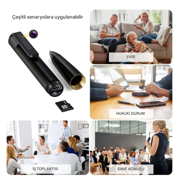 Tükenmez Kalem Şeklinde Gizli Kamera + 32GB Hafıza Kartı - Resim 2