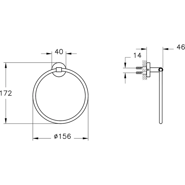 VitrA Base Halka Havluluk A44101 - 3