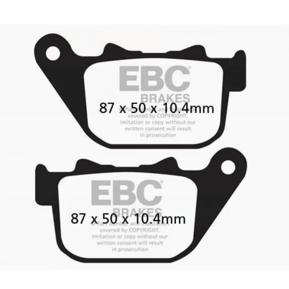 EBC FA387HH HARLEY DAVIDSON XL883/XL1200 SPORTSTER 04-13 SINTER ARKA FREN BALATASI ürün görseli 1