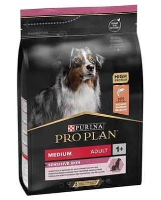 Pro Plan Medium Sensitive Skin Somonlu ve Pirinçli Yetişkin Orta Irk Köpek Maması 3kg ürün görseli