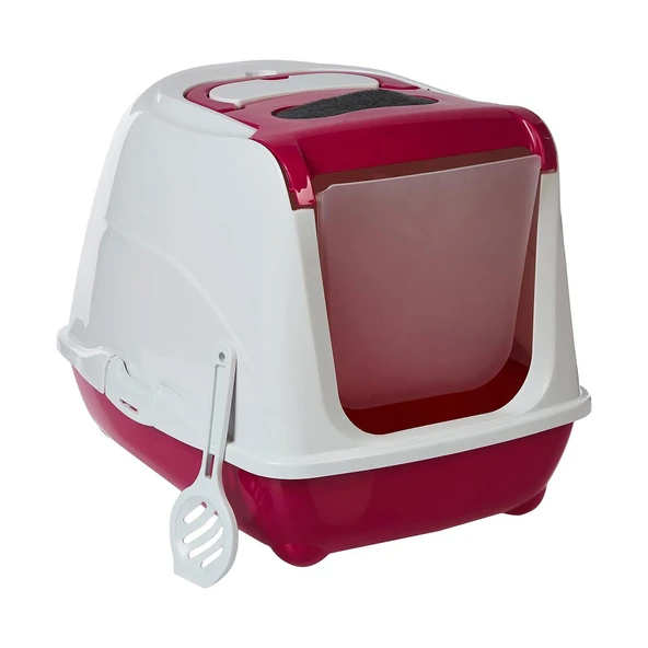 Moderna Flip Kapalı Kedi Tuvaleti Fuşya - 50CM ürün görseli