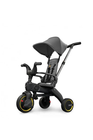 Doona Liki Trike Tek Parça Katlanır 3 Tekerlekli Bebek Bisikleti S1 - Hound Grey - Resim 4