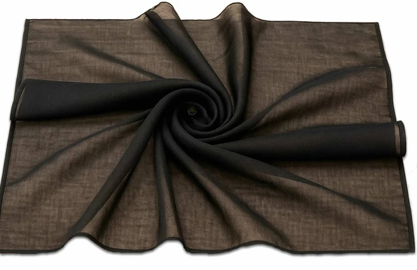 Algelsineve Metrelik Pamuklu İşlenmemiş Siyah  Tülbent, 0,9x1m ürün görseli