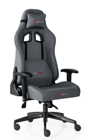 XDrive 15'li Plus Profesyonel Oyuncu Koltuğu Gri Kumaş - 5