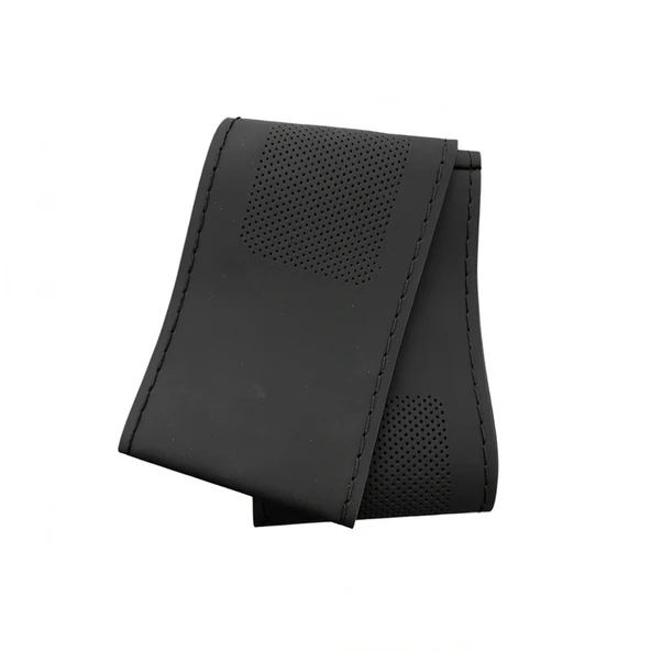 Lüx Desenli Deri Dikme Direksiyon Kılıfı 38-40cm Siyah OND365 - 2