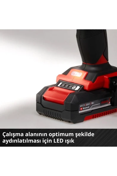 Einhell TE-CD 18/48 Li-i Çift Akülü 2 Ah Darbeli Matkap - Resim 5