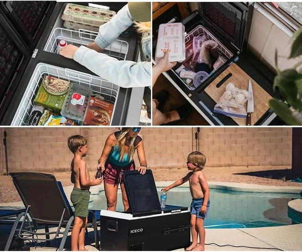 Iceco K75D 12-24 V 75 lt Aküsüz Kompresörlü Araç Buzdolabı - Resim 10