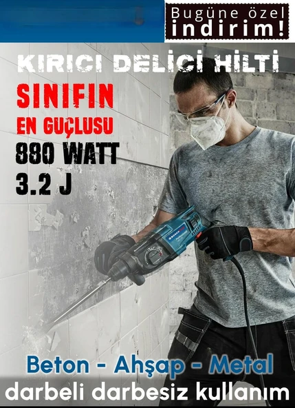 Elektrikli 3 Ürün Profesyonel Pnömatik Kırıcı Delici Matkap (3 Ürün) EEA437 - 8