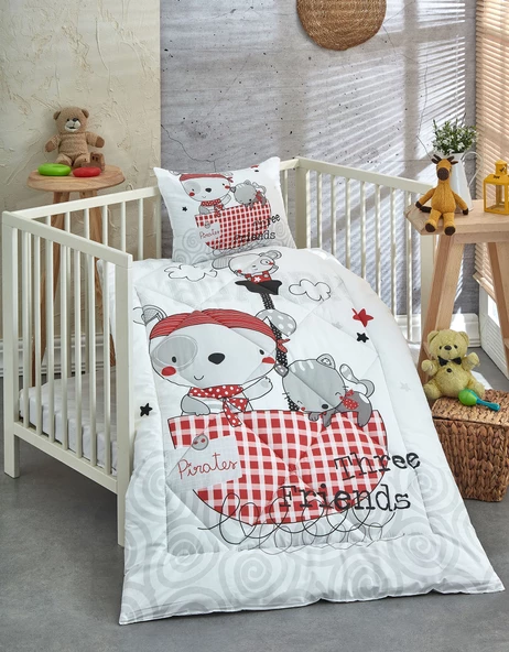 Komfort Home Ranforce Bebek Yorgan Seti %100 Pamuk / V19