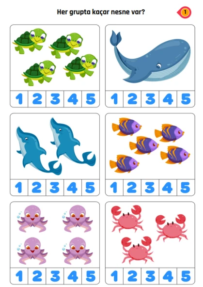 Okul Öncesi ve Birinci Sınıflar için Matematiğe Hazırlık YAZ-SİL Kitabı - Resim 2