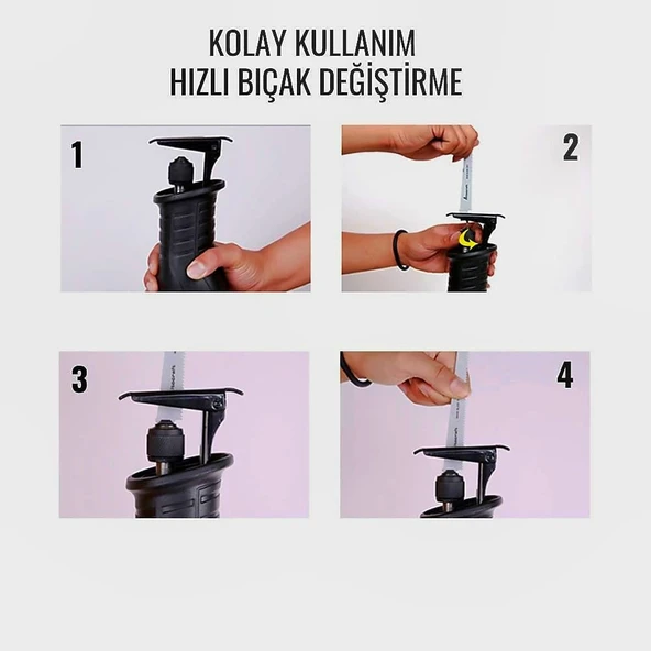 Elektrikli Tilki Kuyruğu Testere Kılıç Testere (Sarı) - 4