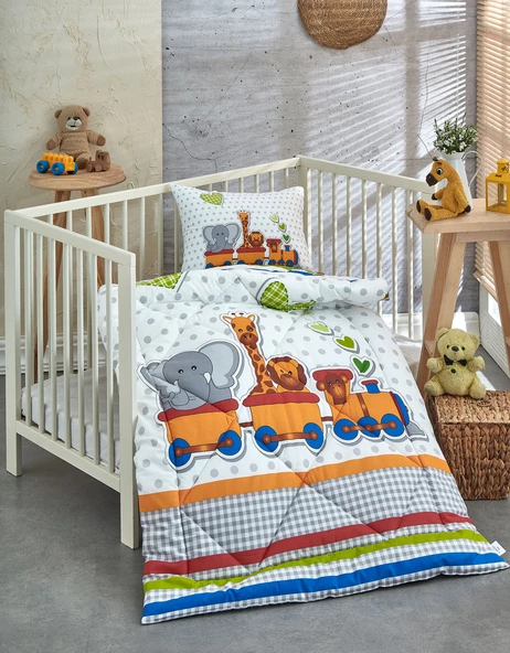 Komfort Home Ranforce Bebek Yorgan Seti %100 Pamuk / V6