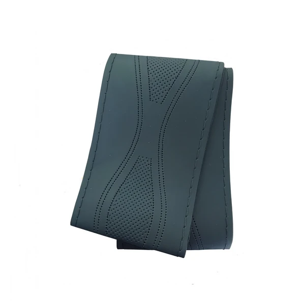 Lüx Desenli Deri Dikme Direksiyon Kılıfı 38-40cm Siyah OND364 - 2