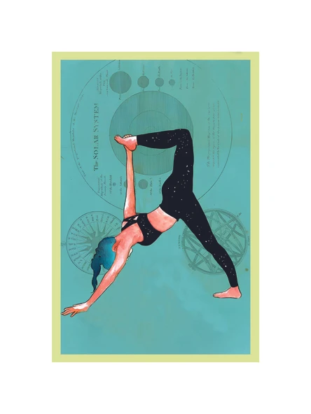 Hareket ve Denge  Yoga & Spor Konseptli Dekoratif Tasarım Hediye Not Kartlar  10x15 cm ürün görseli