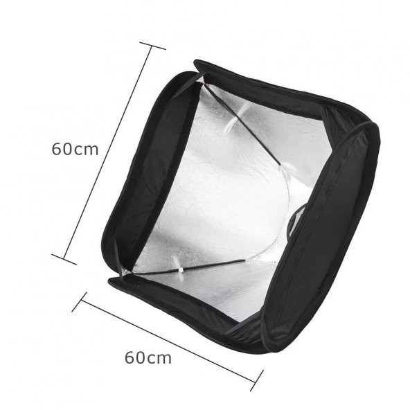 Tepeflaşı için Softbox (Difüzer) 60x60cm - 6