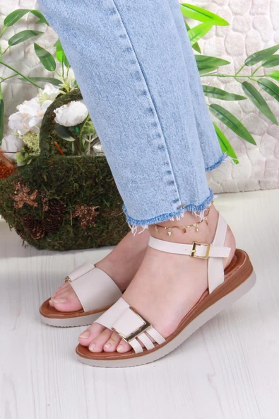 Fort 1000 Ceyn Toka Detaylı Rahat Hafif Kadın Sandalet - Resim 8