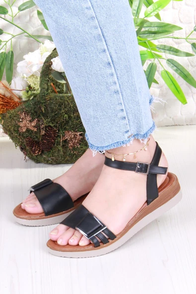 Fort 1000 Ceyn Toka Detaylı Rahat Hafif Kadın Sandalet - Resim 2