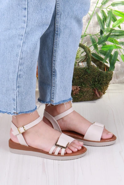 Fort 1000 Ceyn Toka Detaylı Rahat Hafif Kadın Sandalet - Resim 9