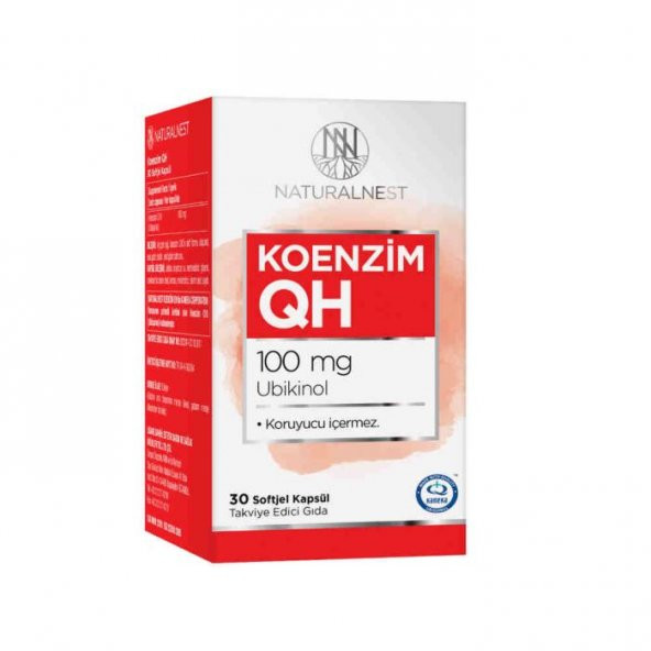 Naturalnest Coenzyme QH 100mg 30 Softjel Kapsül