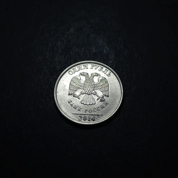 Escoines Koleksiyon 39963687eabd64ab23 2014 Rusya 1ruble CA Eski Yabancı Madeni Para - Resim 3