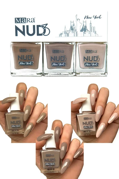 Mara Nude Oje Serisi 3'lü New York ürün görseli 1