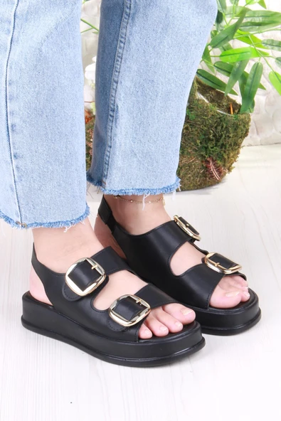 Fort 3509 Ceyn Anatomik Rahat İki Tokalı Kadın Sandalet - Resim 3