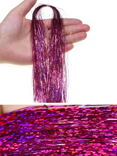 Eagenset Çapari Simi Lazer Hologram Fuşya Poşet Sim 36 Metre - Resim 3