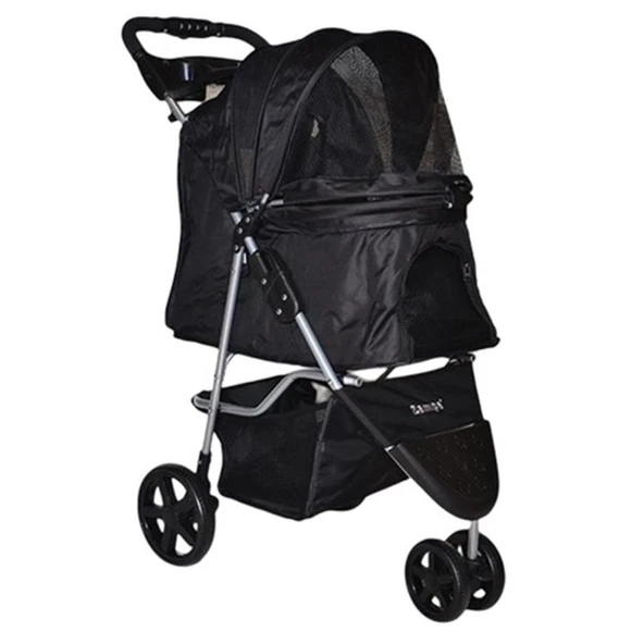 Zampa TriBoro Siyah Kedi-Köpek Arabası (SP03P-B)