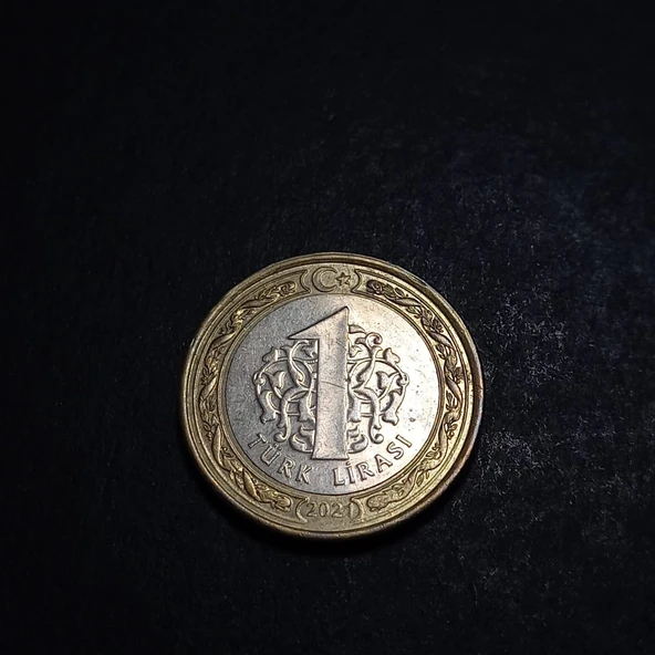 Escoines Koleksiyon 399636880079dcc1b3 2021 Çapaklı 1türk lirası ÇÇT/CA eski madeni para - Resim 5