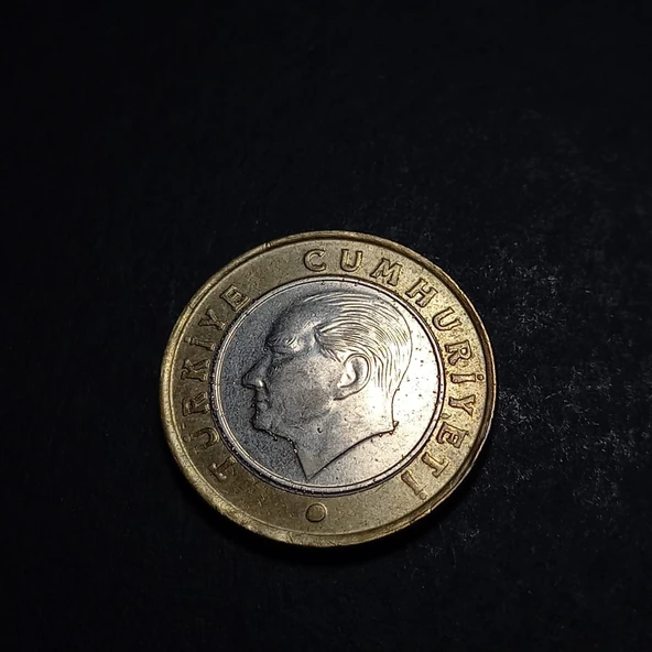 Escoines Koleksiyon 399636880079dcc1b3 2021 Çapaklı 1türk lirası ÇÇT/CA eski madeni para - Resim 4