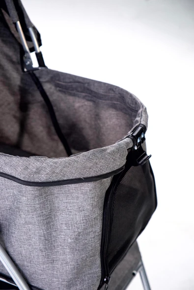 Zampa TriBoro Gri Kedi-Köpek Arabası (SP03P-G) - 3