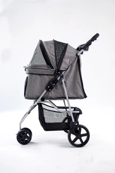 Zampa TriBoro Gri Kedi-Köpek Arabası (SP03P-G) - 2