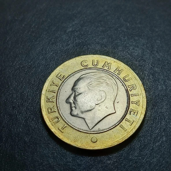 Escoines Koleksiyon 3996368800d9e66c12 2022 Yazı/tura capaklı 1tl ÇİL eski madeni para - Resim 3